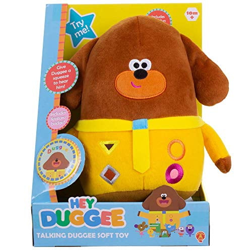 BBC CBeebies HEY DUGGEE Talking Dog Plush Soft Toy 12" Tall  VGC Golden Bear